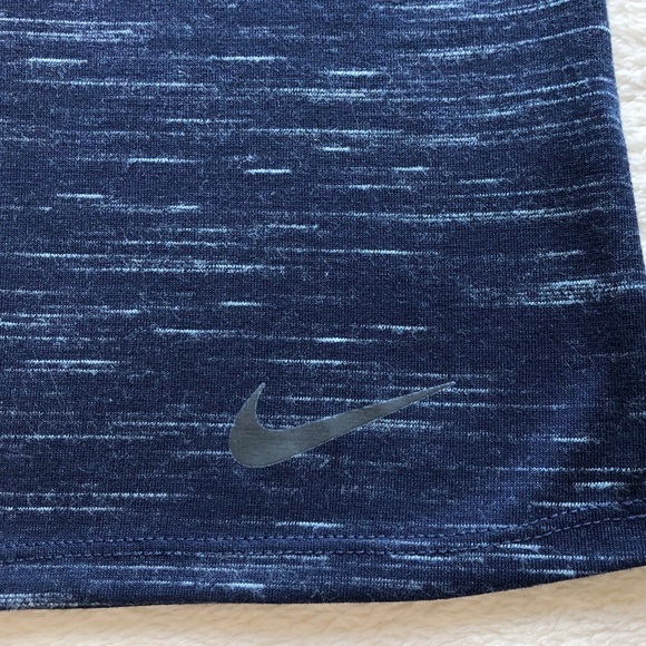 Nike Dri-Fit Scoop Neck Heathered Blue Tee - Picture 4 of 7